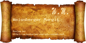 Weissberger Margit névjegykártya