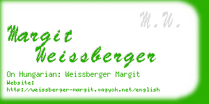 margit weissberger business card